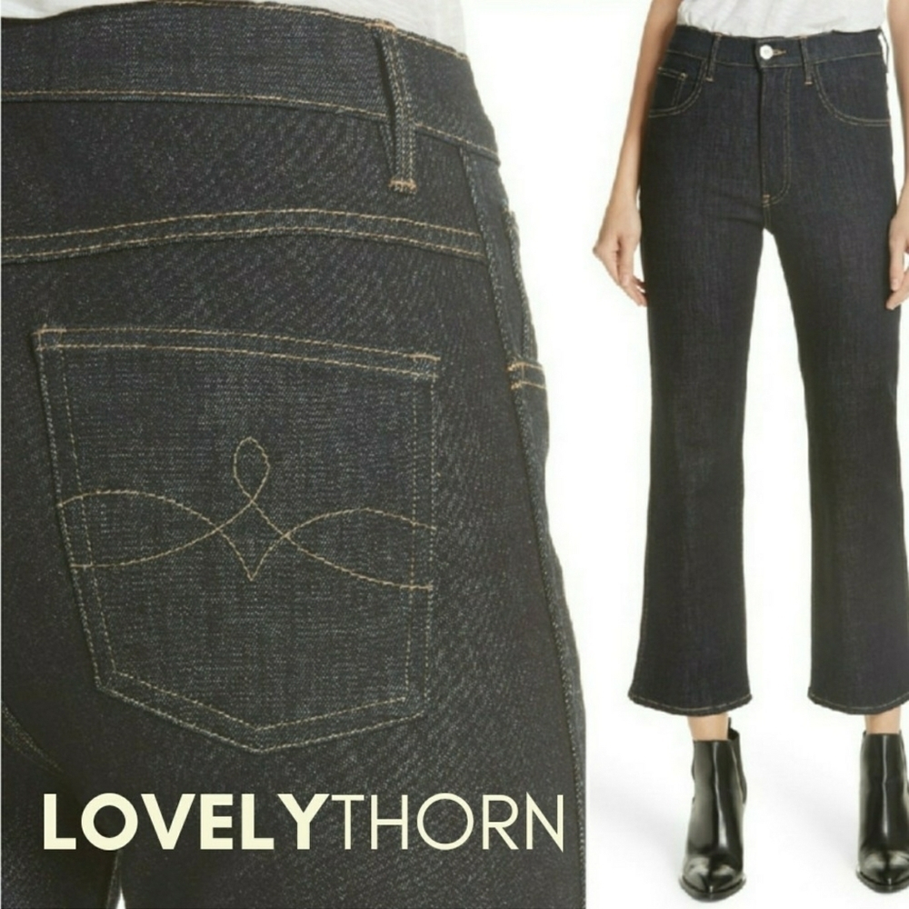 3x1 DENIM // joni wide leg cropped jeans in river - Picture 7 of 16